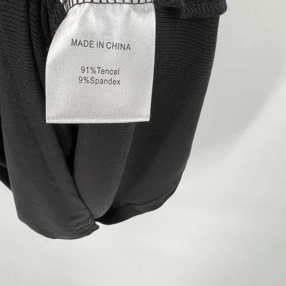 Quince Women’s Black Tencel Rib Knit Maxi Slip Dress sz XS NWT Sleeveless Long - Picture 6 of 8